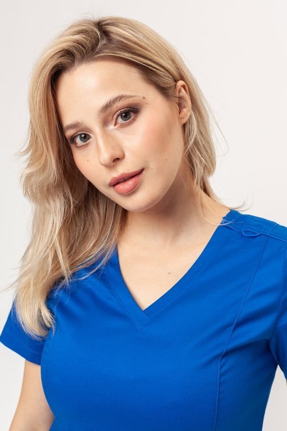 Women’s Maevn Matrix Double V-neck scrub top royal blue-2