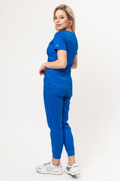 Women's Maevn Matrix scrubs set (Double V-neck top, Yogga trousers) royal blue-1