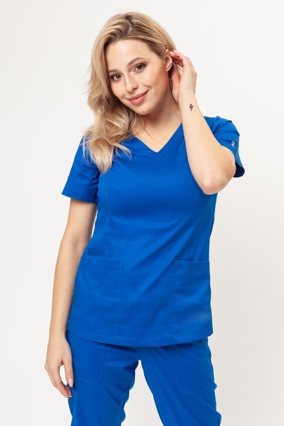 Women's Maevn Matrix scrubs set (Double V-neck top, Yogga trousers) royal blue-2