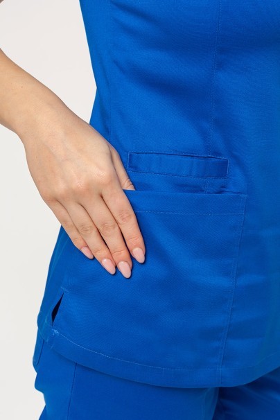 Women's Maevn Matrix scrubs set (Double V-neck top, Yogga trousers) royal blue-6