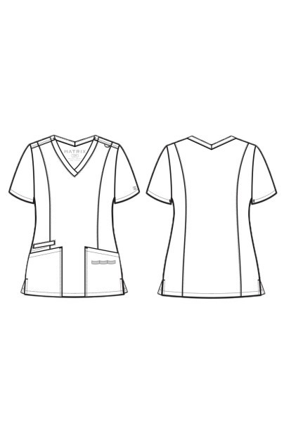Women's Maevn Matrix scrubs set (Double V-neck top, Yogga trousers) pewter-13