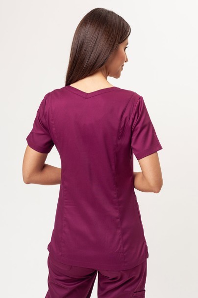 Women's Maevn Matrix scrubs set (Double V-neck top, Yogga trousers) wine-3