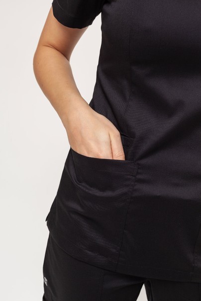 Women's Maevn Matrix scrubs set (Double V-neck top, Yogga trousers) black-5