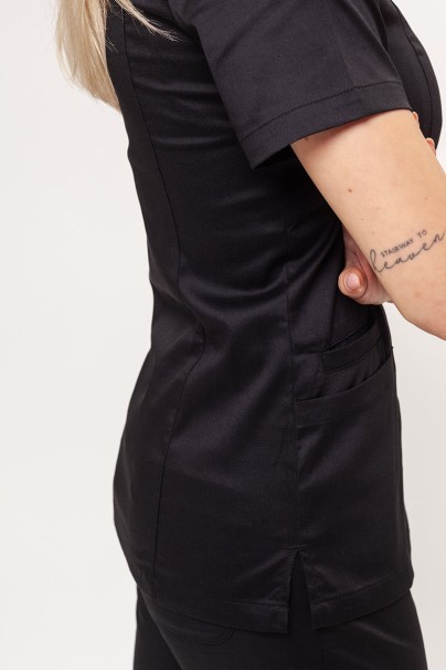 Women's Maevn Matrix scrubs set (Double V-neck top, Yogga trousers) black-6