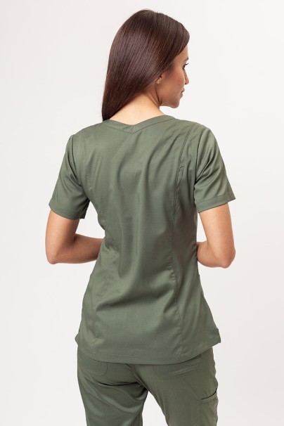 Women’s Maevn Matrix Double V-neck scrub top olive-2