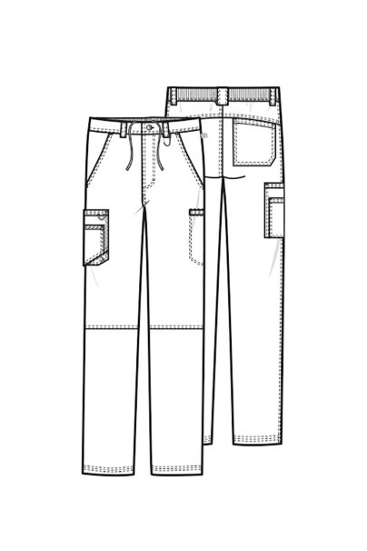 Men's Cherokee Infinity (V-neck top, Fly trousers) scrubs set pewter-15