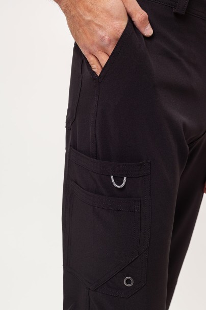 Men's Cherokee Infinity (V-neck top, Fly trousers) scrubs set black-11