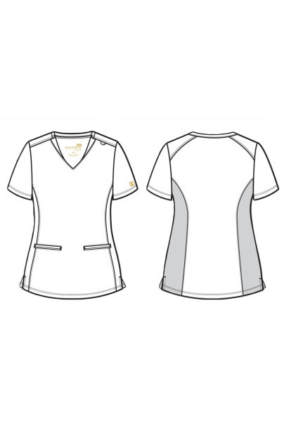 Women's Maevn Matrix Pro (Curved top, Jogger trousers) scrubs set heather grey-13