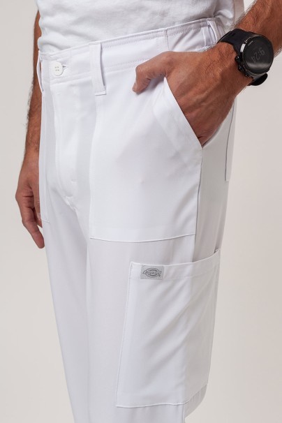 Men's Dickies EDS Essentials (V-neck top, Natural Rise trousers) scrubs set white-10