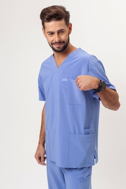 Men's Dickies EDS Essentials (V-neck top, Natural Rise trousers) scrubs set ciel blue-2