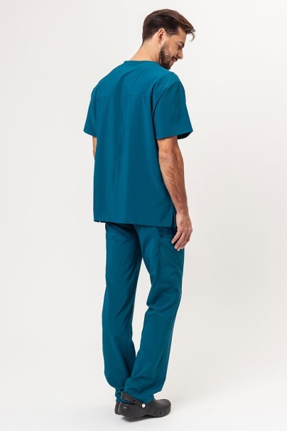 Men's Dickies EDS Essentials (V-neck top, Natural Rise trousers) scrubs set caribbean blue-1
