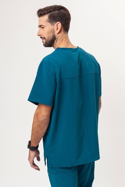 Men's Dickies EDS Essentials (V-neck top, Natural Rise trousers) scrubs set caribbean blue-3