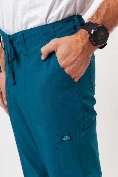 Men's Dickies EDS Essentials (V-neck top, Natural Rise trousers) scrubs set caribbean blue-11