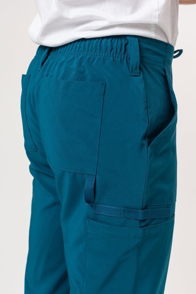 Men's Dickies EDS Essentials (V-neck top, Natural Rise trousers) scrubs set caribbean blue-12