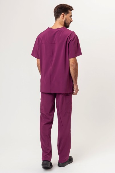 Men's Dickies EDS Essentials (V-neck top, Natural Rise trousers) scrubs set wine-1