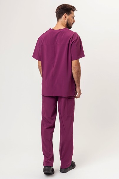 Men's Dickies EDS Essentials (V-neck top, Natural Rise trousers) scrubs set wine-2