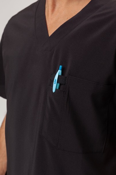 Men's Dickies EDS Essentials (V-neck top, Natural Rise trousers) scrubs set black-4