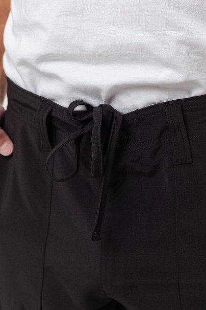 Men's Dickies EDS Essentials (V-neck top, Natural Rise trousers) scrubs set black-9