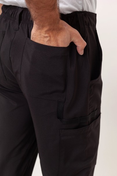 Men's Dickies EDS Essentials (V-neck top, Natural Rise trousers) scrubs set black-11