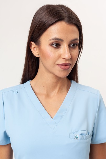 Women's Uniforms World 109PSX Shelly scrub top ceil blue-2