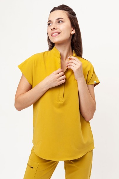 Women's Uniforms World 518GTK™ Avant On-Shift scrub top mustard-1