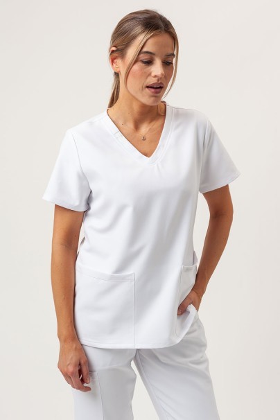 Women's Cherokee Ultra scrubs set (V-neck top, Jogger trousers) white-2