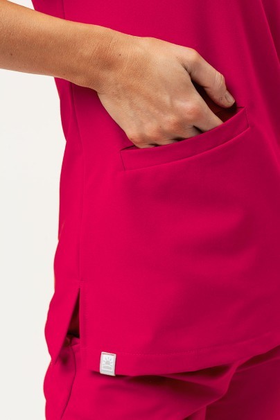 Women's Sunrise Uniforms Premium scrubs set (Aura top, Vibe jogger trousers) raspberry-4