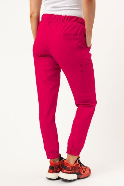 Women's Sunrise Uniforms Premium scrubs set (Aura top, Vibe jogger trousers) raspberry-6