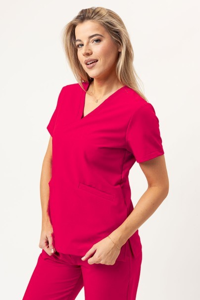 Women's Sunrise Uniforms Premium scrubs set (Aura top, Pride trousers) raspberry-2