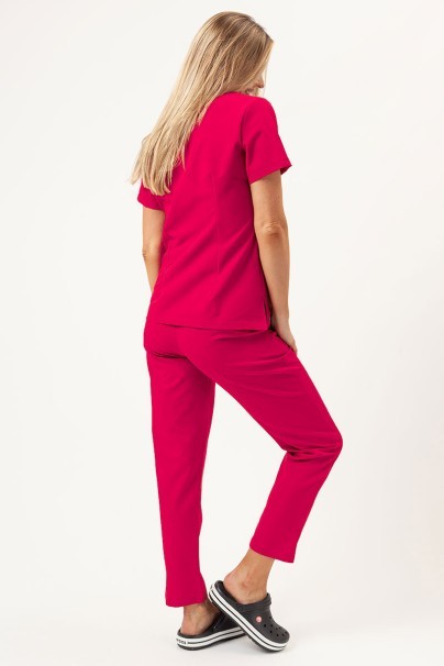 Women's Sunrise Uniforms Premium scrubs set (Aura top, Pride trousers) raspberry-2