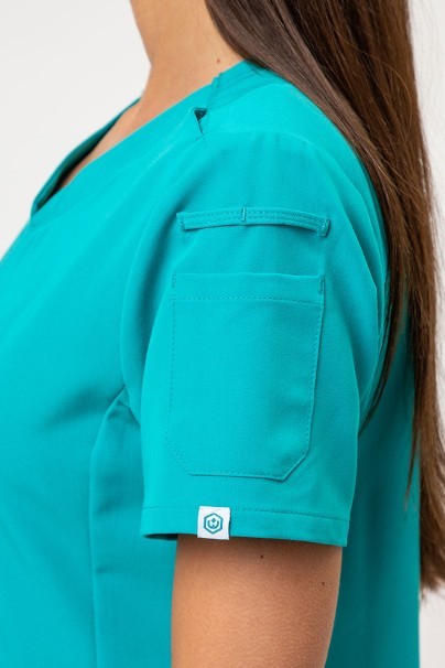 Women’s Uniforms World 518GTK™ (Lucy top, Alivia trousers) scrubs set teal blue-7
