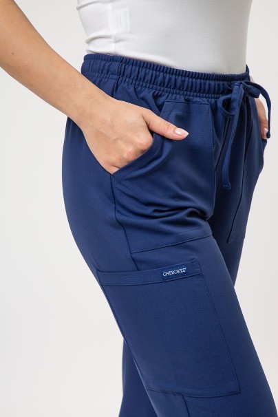 Women's Cherokee Ultra scrubs set (3-pocket top, Cargo trousers) navy-8