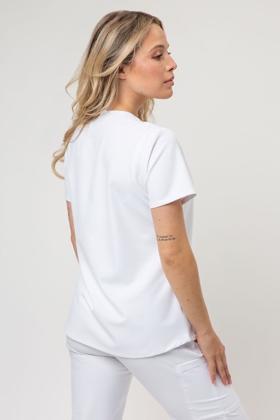 Women's Cherokee Ultra scrubs set (3-pocket top, Cargo trousers) white-3