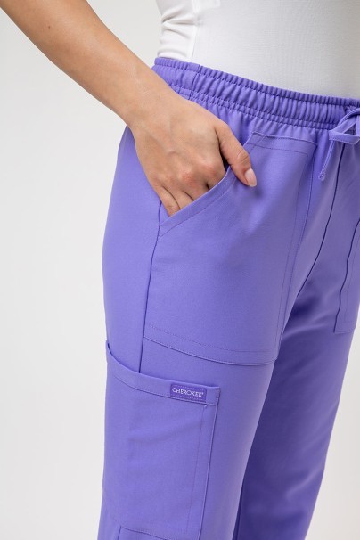 Women's Cherokee Ultra scrubs set (3-pocket top, Cargo trousers) lavender-5