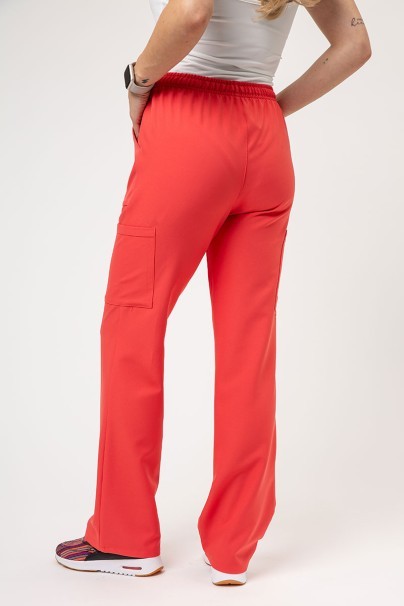 Women's Cherokee Ultra scrubs set (3-pocket top, Cargo trousers) coral-7
