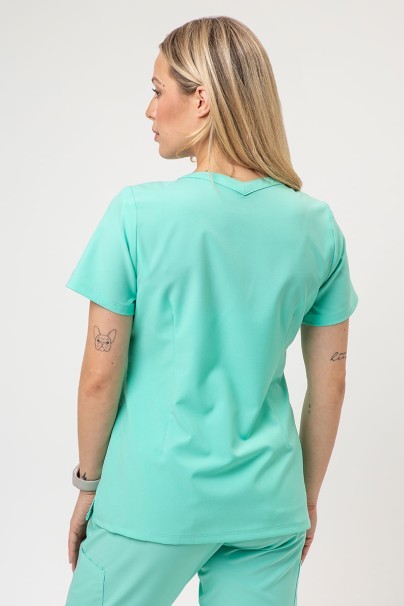 Women's Maevn Momentum scrubs set (Double V-neck top, 6-pocket trousers) mint-3