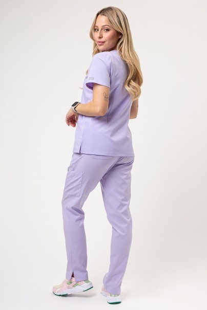 Women's Maevn Momentum scrubs set (Double V-neck top, 6-pocket trousers) lavender-1