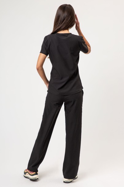 Women's Dickies EDS NXT scrubs set (Round Neck top, Wide Leg trousers) black-2