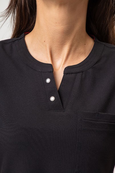 Women's Dickies EDS NXT scrubs set (Round Neck top, Wide Leg trousers) black-4