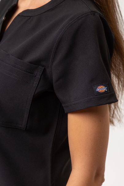 Women's Dickies EDS NXT scrubs set (Round Neck top, Wide Leg trousers) black-5