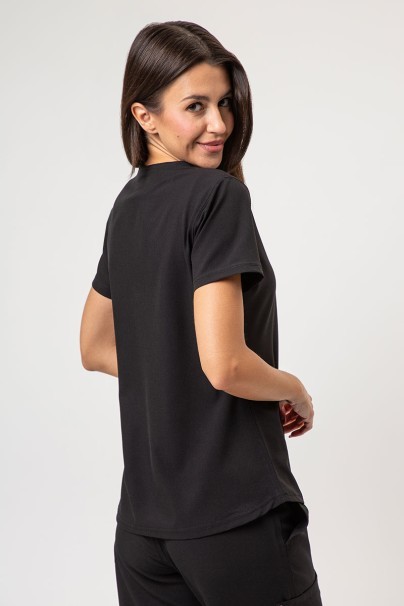 Women's Dickies EDS NXT scrubs set (Round Neck top, Wide Leg trousers) black-3