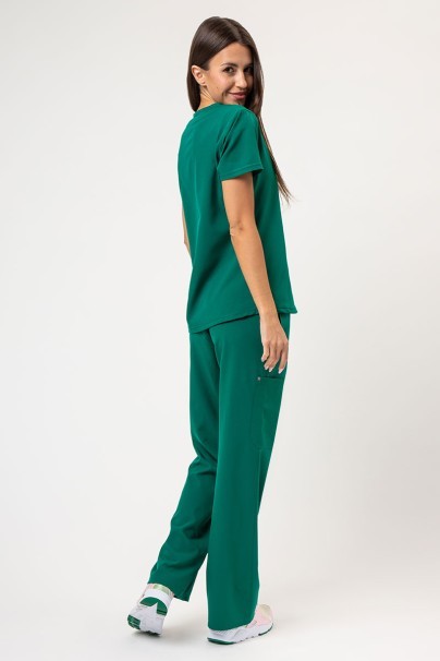 Women's Dickies EDS NXT scrubs set (Round Neck top, Wide Leg trousers) hunter green-2