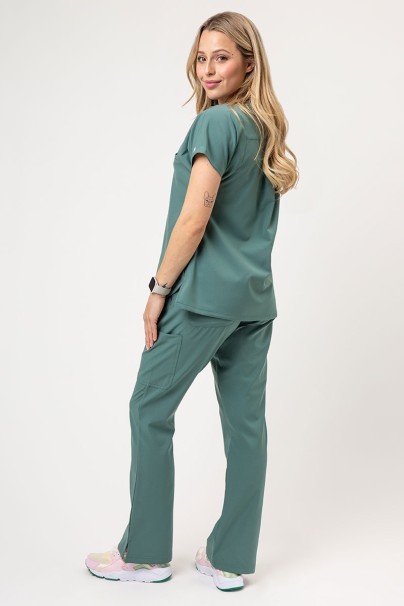 Women's Maevn Momentum scrubs set (Dolman top, Flare Leg trouser) moss green-2