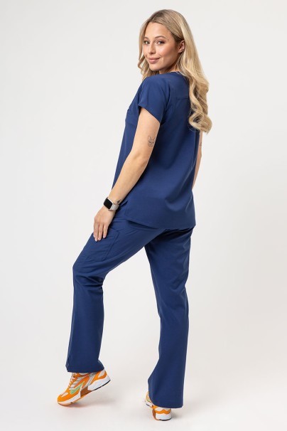 Women's Maevn Momentum scrubs set (Dolman top, Flare Leg trouser) navy-2
