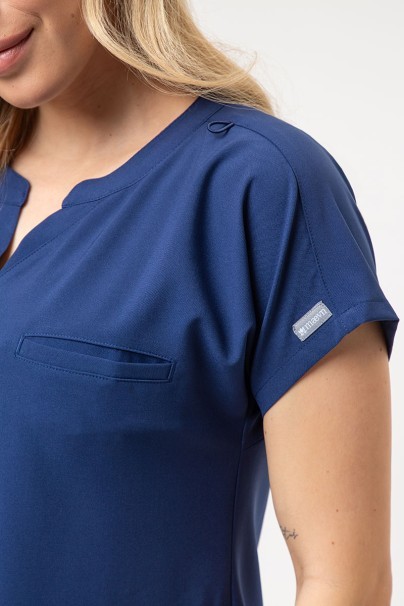 Women's Maevn Momentum scrubs set (Dolman top, Flare Leg trouser) navy-6