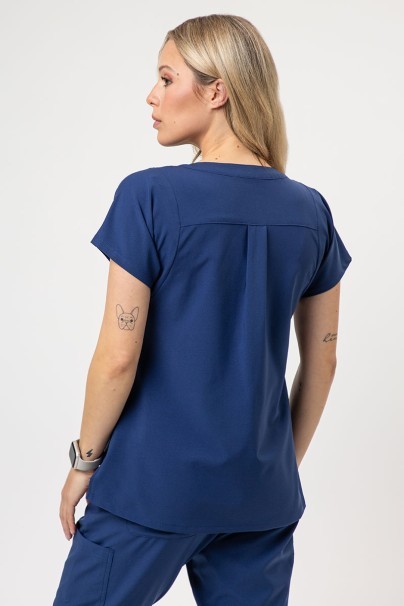Women's Maevn Momentum scrubs set (Dolman top, Flare Leg trouser) navy-4
