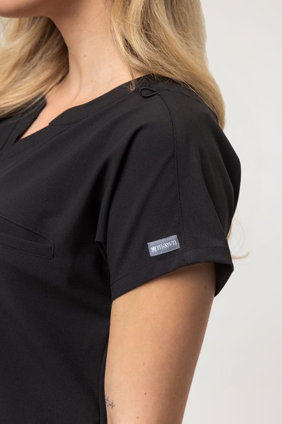 Women's Maevn Momentum scrubs set (Dolman top, Flare Leg trouser) black-5