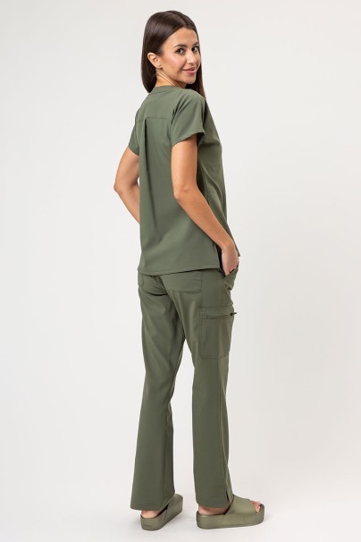 Women's Maevn Momentum scrubs set (Dolman top, Flare Leg trouser) olive-2