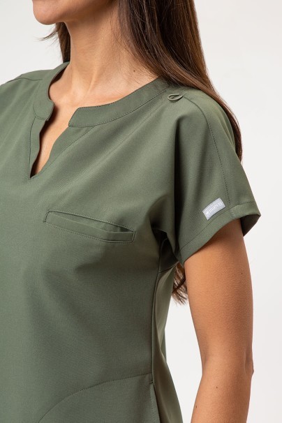 Women's Maevn Momentum scrubs set (Dolman top, Flare Leg trouser) olive-5