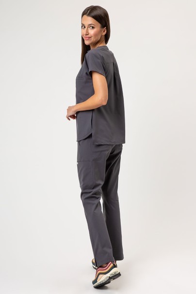 Women's Maevn Momentum scrubs set (Dolman top, Flare Leg trouser) pewter-2